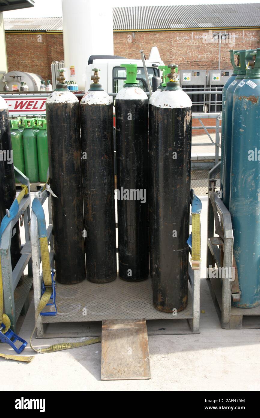 Compressed gas storage containers hires stock photography and images