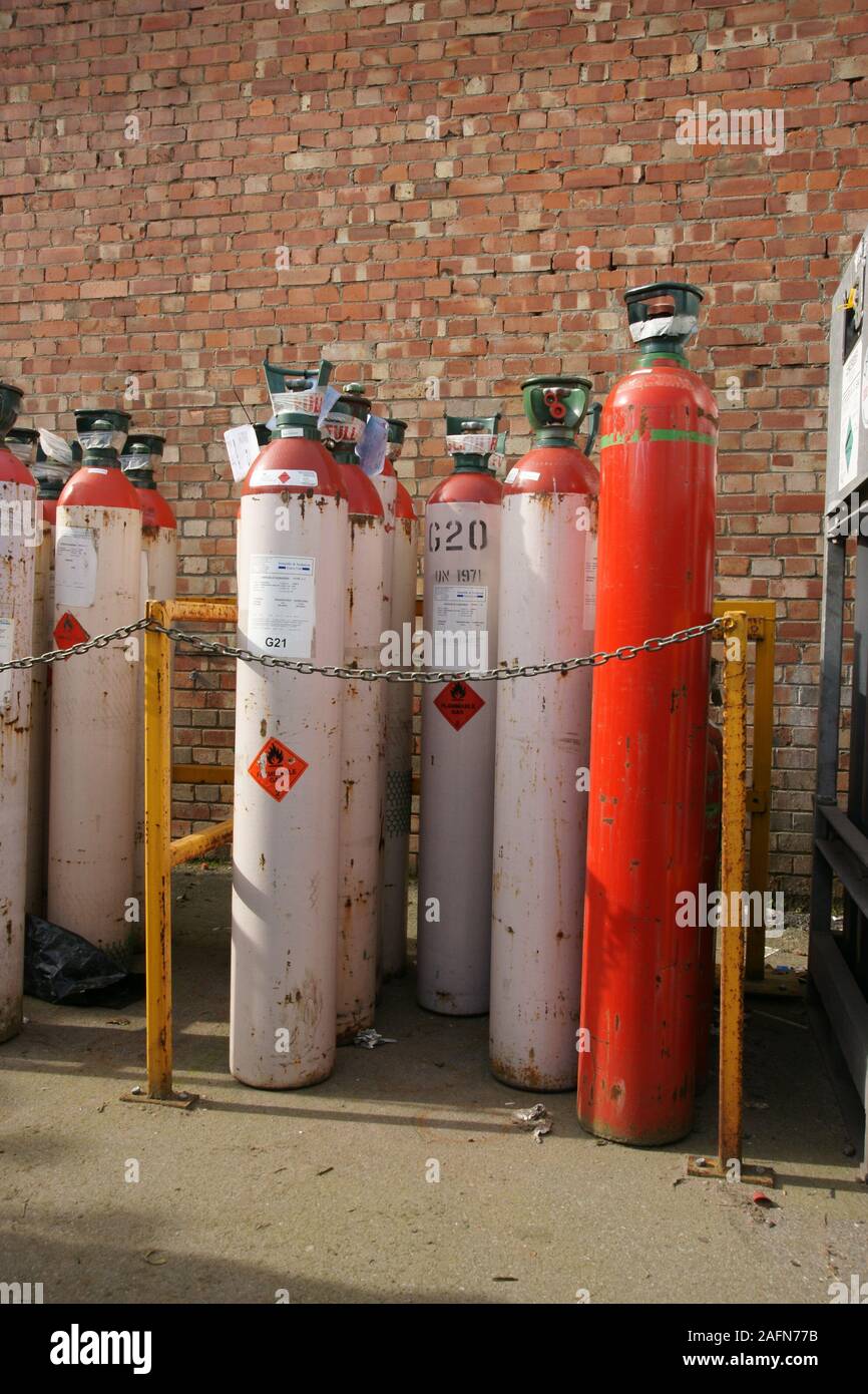 Compressed gas storage containers hires stock photography and images