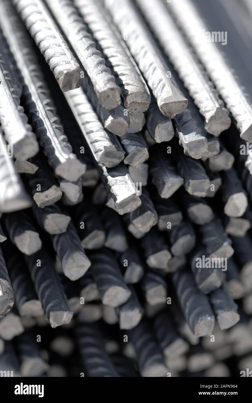 Close-up of a pile of building armature Stock Photo