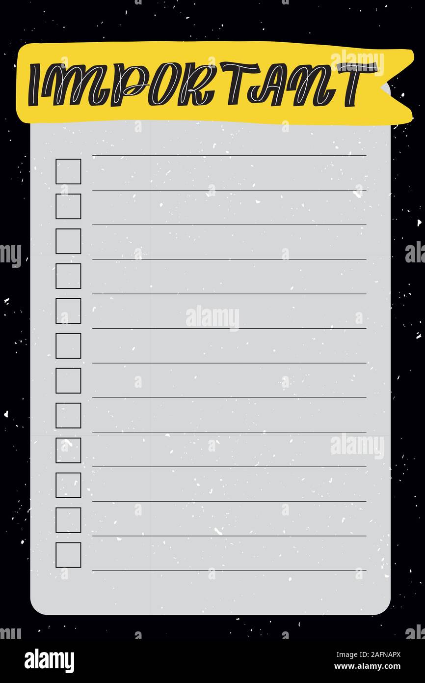 Space style. Template for agenda, planners, check lists Stock Vector