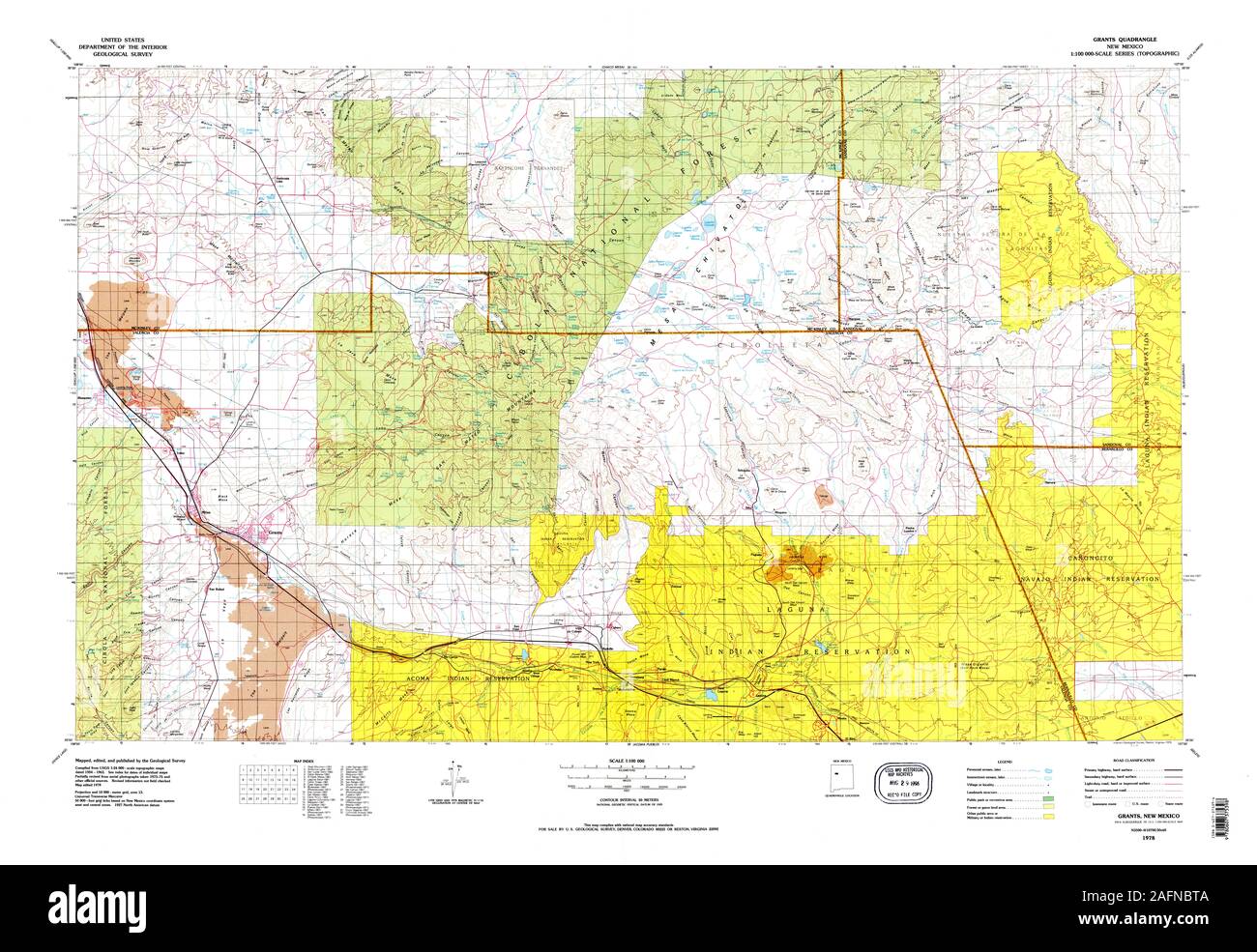 Map of grants new mexico Cut Out Stock Images & Pictures - Alamy