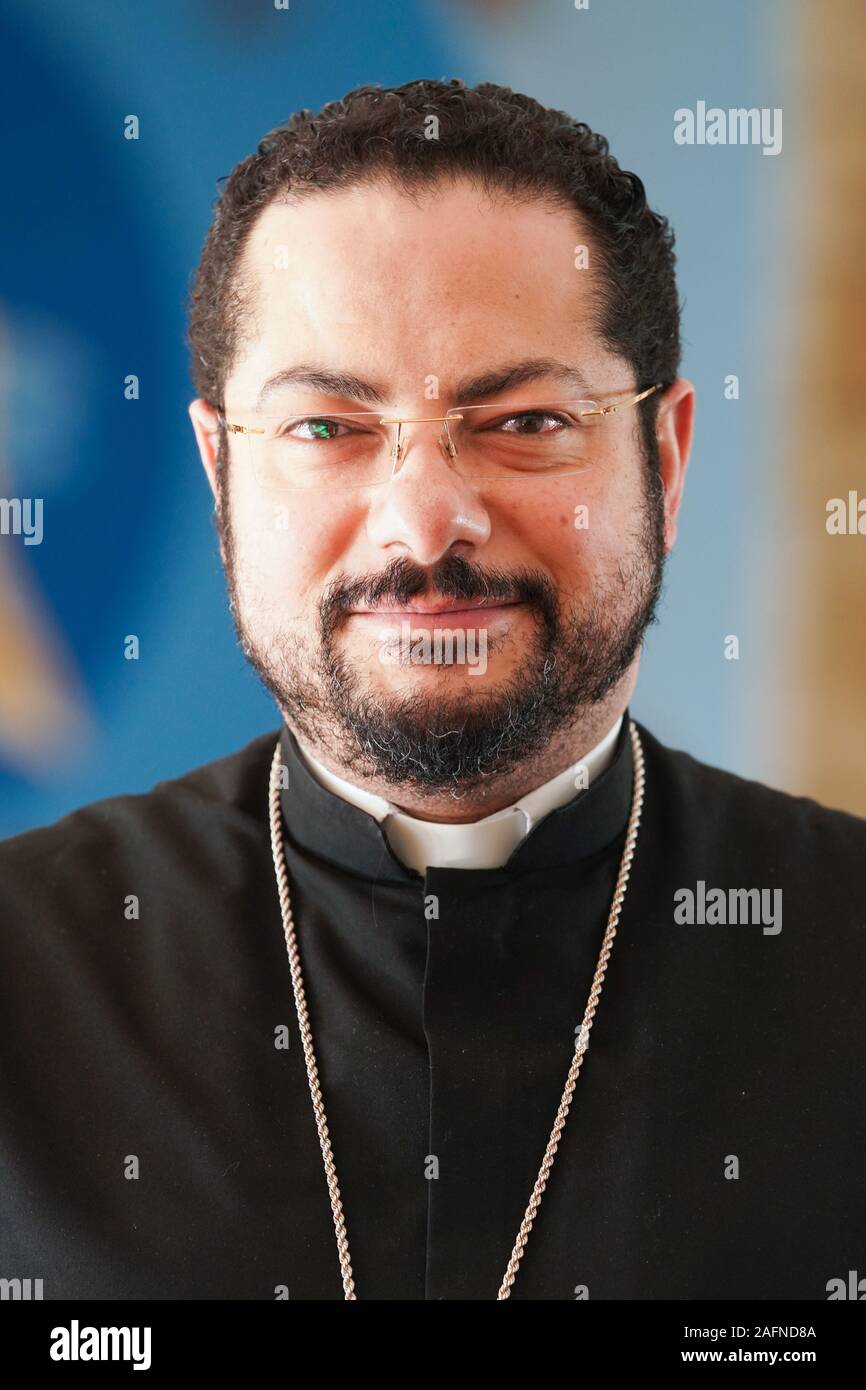 Auxiliary Bishop Bakhoum Hany Kiroulos at the Sheraton Social Center, Cairo, Egypt Stock Photo