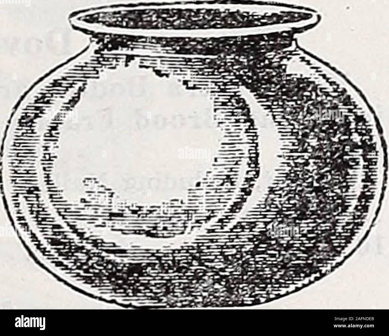 . 1915 annual catalogue. Gold Fish Bowl. Slate Bottom Aquarium. Gold Fish Bowls. Glass Bowls—Made of clear glass, in following sizes—1 Pint, each $ .15 1 Quart, each 25 2 Quarts, each 35 4 Quarts, each .... 60 6 Quarts, each 75 2 Gallons, each 1.00 3 Gallons, each 1.50 These cannot be sent by parcel post, they must go by freight orexpress, at buyers expense. Footed or Standing Fish Globes. These are raised up on a glass base and are handsomer thanthe ordinary fish globe. 1 gallon size, each $1.25 2 gallon size, each 2.25 3 gallon size, each 3.00 Prices are packed f.o.b. Memphis. Aquarium Castl Stock Photo