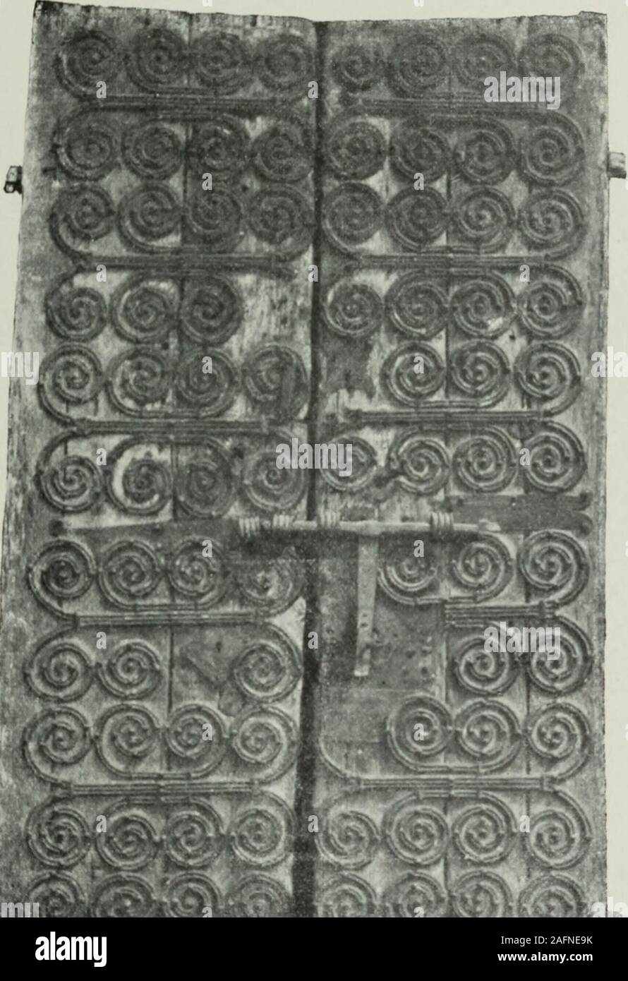 . ColecciÃ³n de hierros de Santiago RusiÃ±ol. Cruz del siglo XI [ []. Puerta catalana, siglo XIII III Stock Photo
