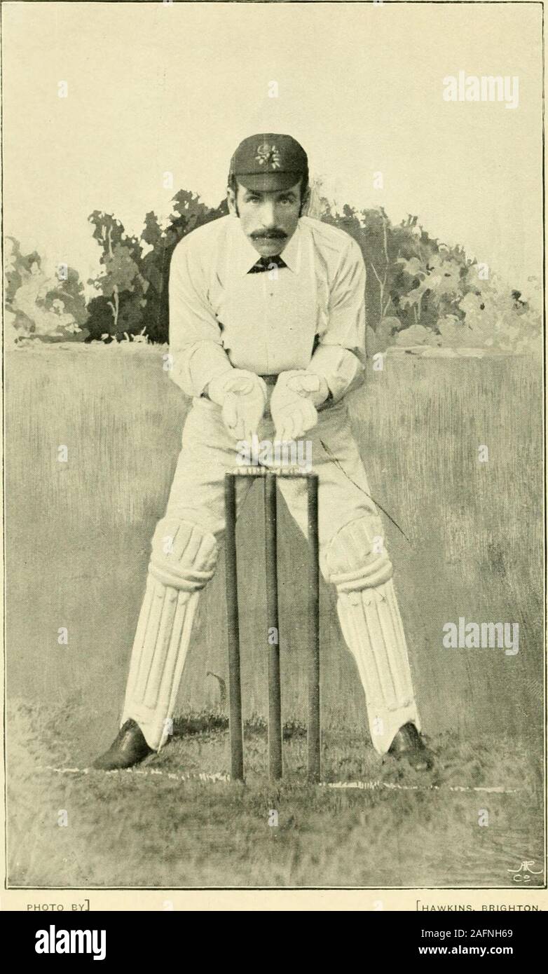 . 'W.G.', cricketing reminiscences and personal recollections. PHOTO BYj A. Q. STEEL, BATTING. [hAWKINS, BRIGHTON.. I HO T I L L HAWKINS, BRIGHTON. K. PILLING AT THE WICKET. NEW BOWLING LAWS 205 cricket; their record was very creditable, as oftwelve matches pla37ed they won four, lost three,and drew five. They were weak in bowhng,but they batted well, making 4360 runs for 173wickets, an average of over 25, and fielded fairlywell. In all respects they clearly demonstratedthat cricket had gone ahead in Philadelphia sincelast an American team had visited England. The rules of cricket underwent so Stock Photo