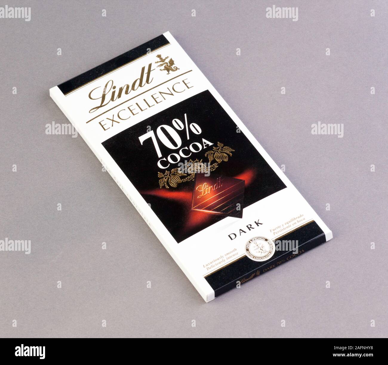 Lindt dark chocolate Stock Photo