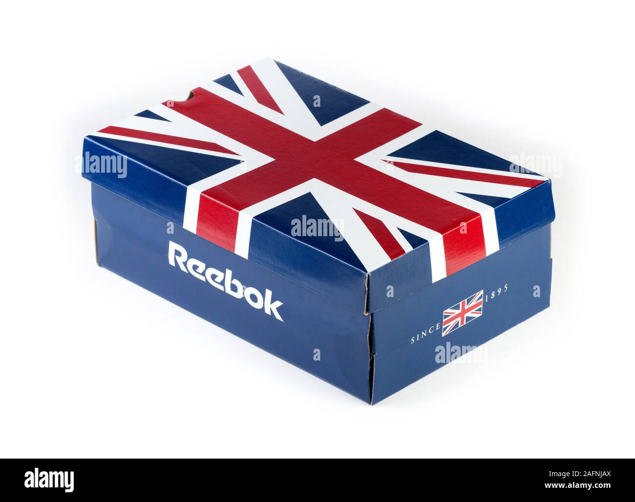 Reebok shoe box Stock Photo