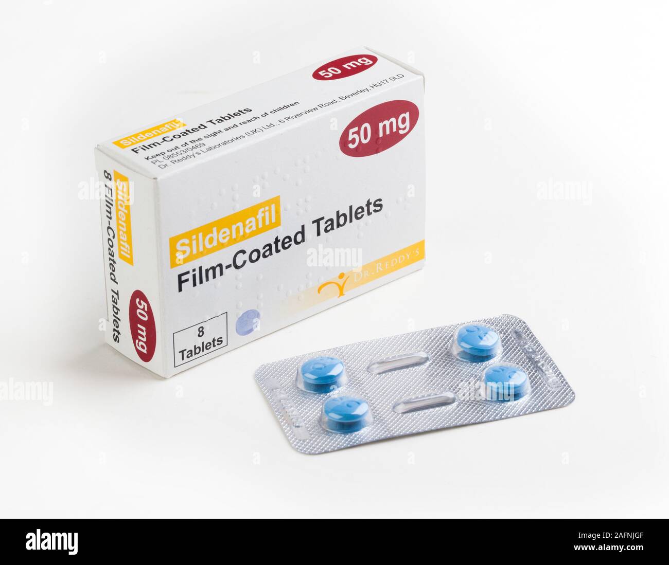 sildenafil citrate tablets, generic version of Viagra Stock Photo