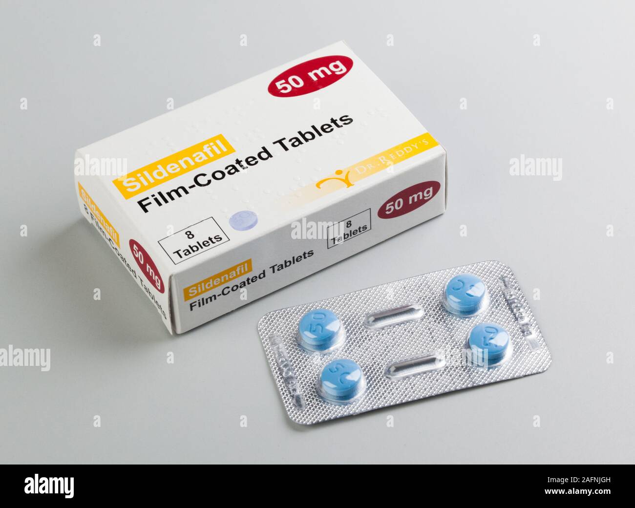 sildenafil citrate tablets, generic version of Viagra Stock Photo