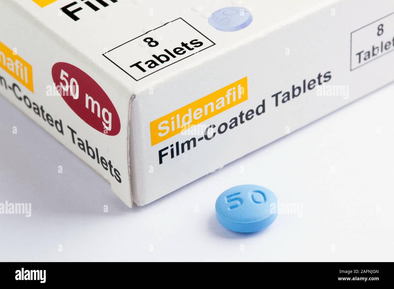 sildenafil citrate tablets, generic version of Viagra Stock Photo