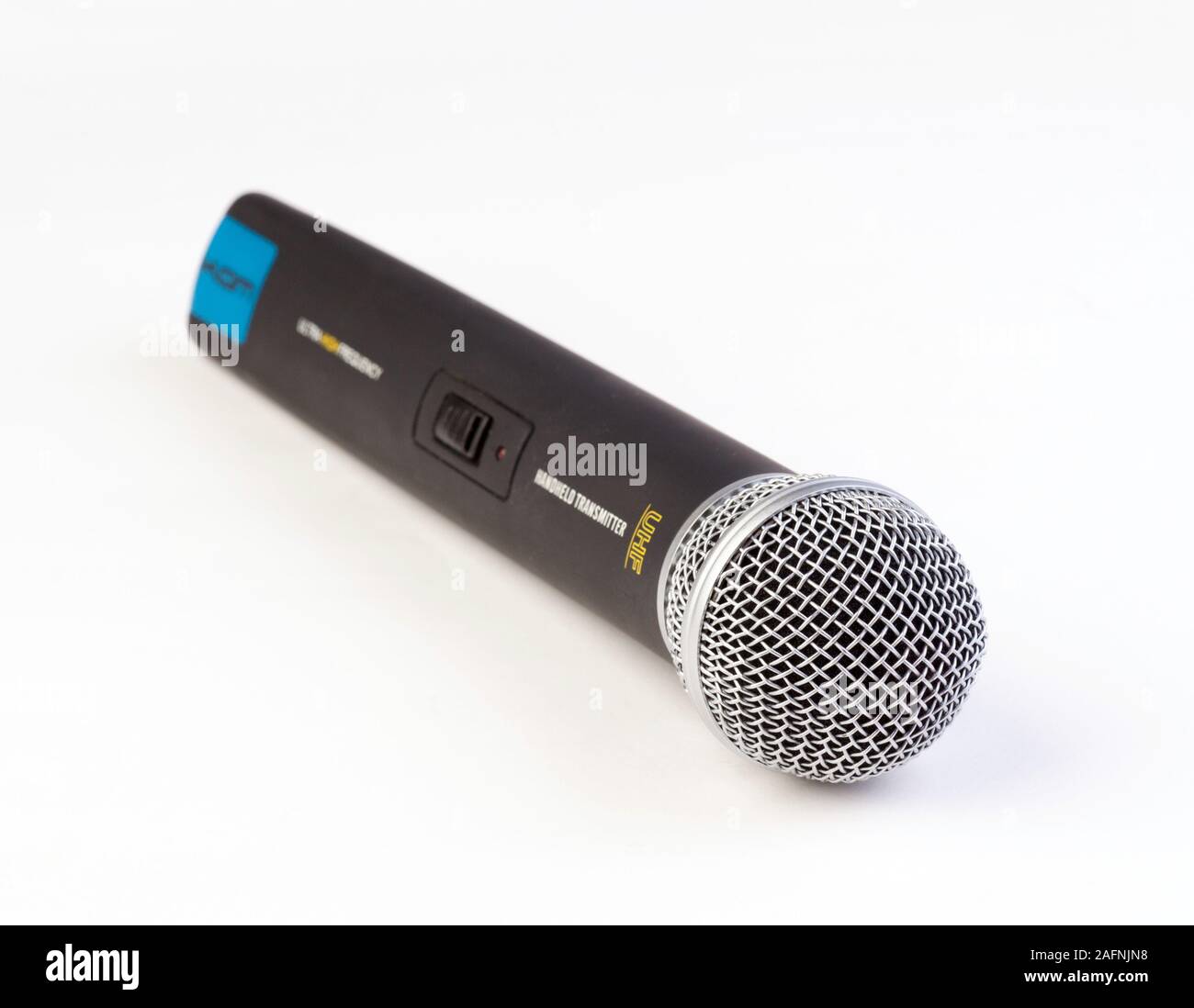 wireless handheld microphone Stock Photo