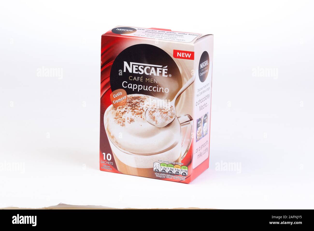 Nescafé instant coffee sachets Stock Photo