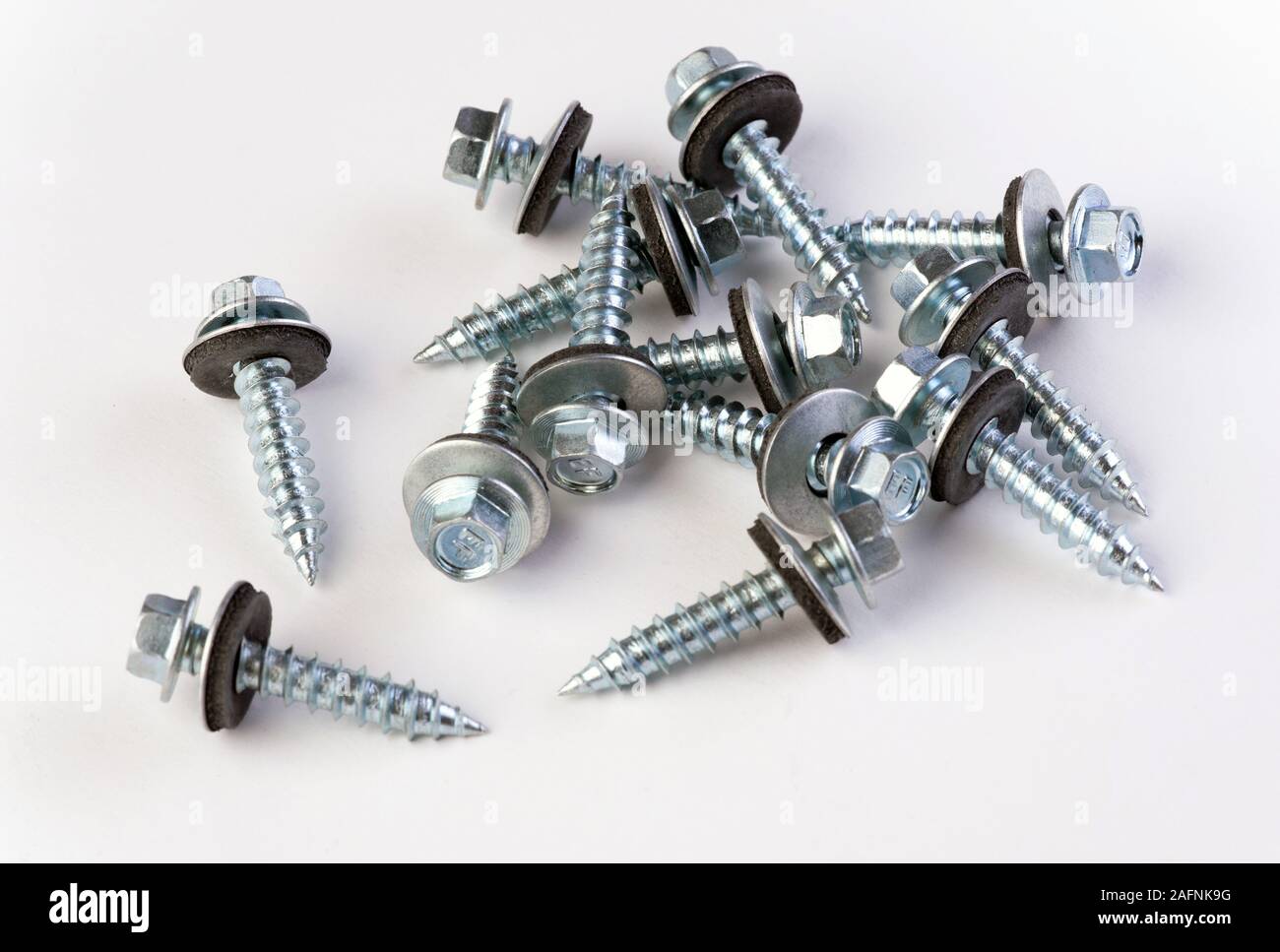 self tapping screws with sealing washers Stock Photo Alamy