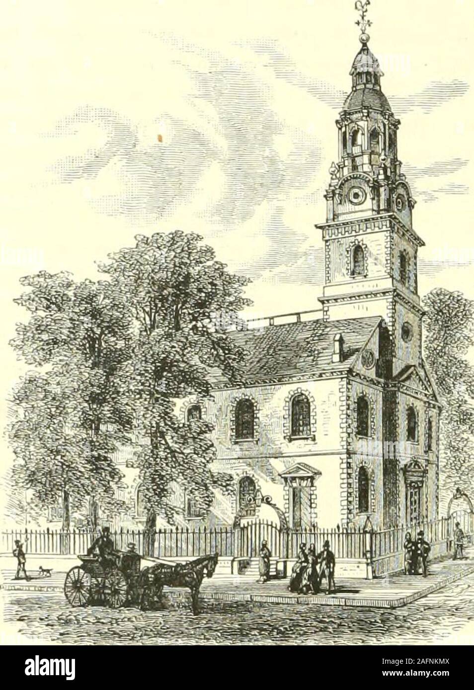 . History of the city of New York : its origin, rise, and progress. and was the rival in architecturalpretensions of St. Pauls Chapel. It was located on Fulton (Fair) Street,then quite out of town.^ The Eev. Dr. John Henry Livingston was called to the pulpit the next year.He was young, scarcelytwenty-six years of age, ofsingular personal beauty,tall, athletic, and a pro-ficient in manly exercises.He had been graduatedfrom Yale at sixteen, aftera rigorous examinationnot only in the classics,but astronomy, mathe-matics, and jurisprudence;and he had traveled overEurope, stuilied tlieologyin Utrec Stock Photo