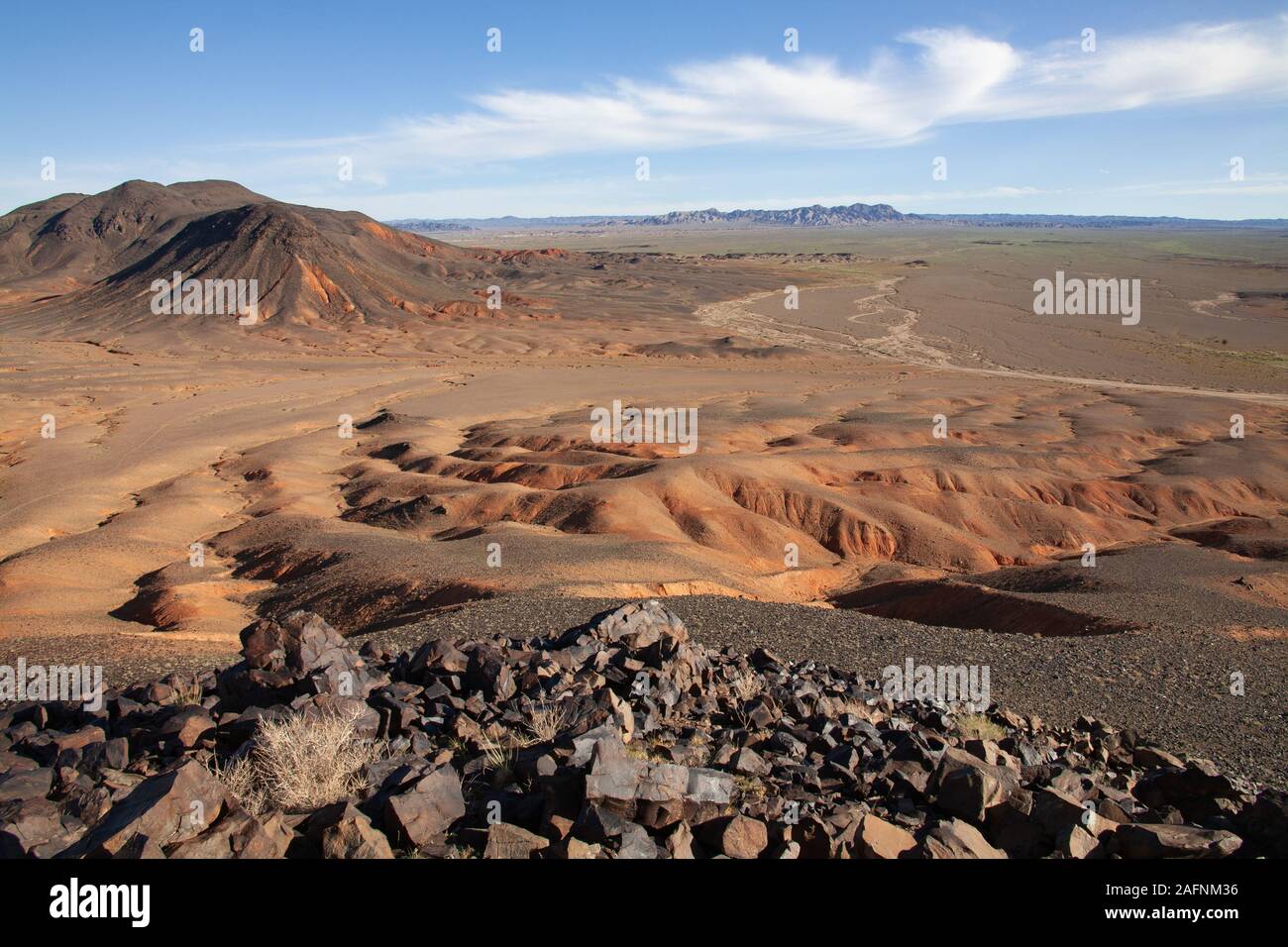 The landscape of the mongolian steppe Stock Photo - Alamy