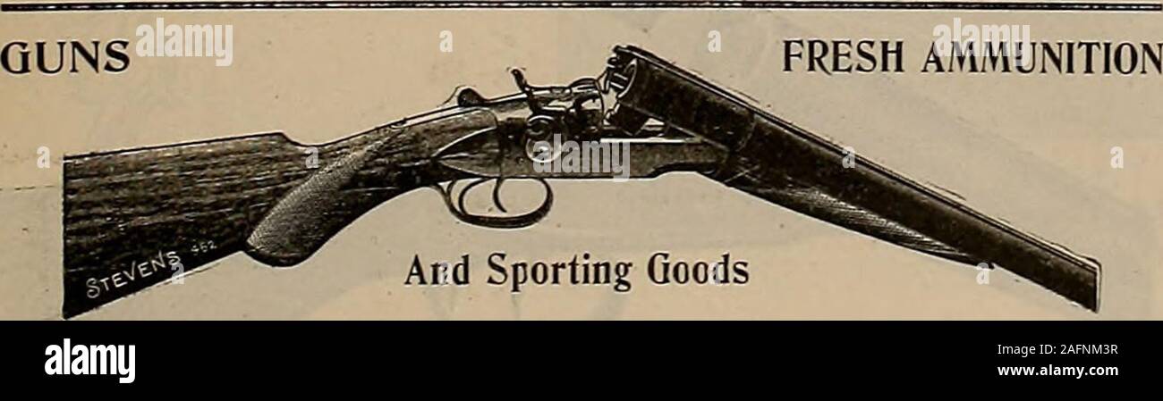 . Breeder and sportsman. ITHACA GUNS THIS illustration shows our No. 7 $300 list gun. It is impossible toshow by a cut the beautiful finish, workmanship and material of thisgrade of gun, it can only be appreciated after you have handled -—- ami examined the gun for yourself. It is fitted with the best Dam-ascus or Whitworth Fluid Steel barrels, the finest figured Walnut stockthat Nature can produce, is hand checkered and engraved in the mostelaborate manner with dogs and birds inlaid in gold. Send for Art Cata-log describing our complete line, 17 grades, ranging in price from $17.75net to $300 Stock Photo