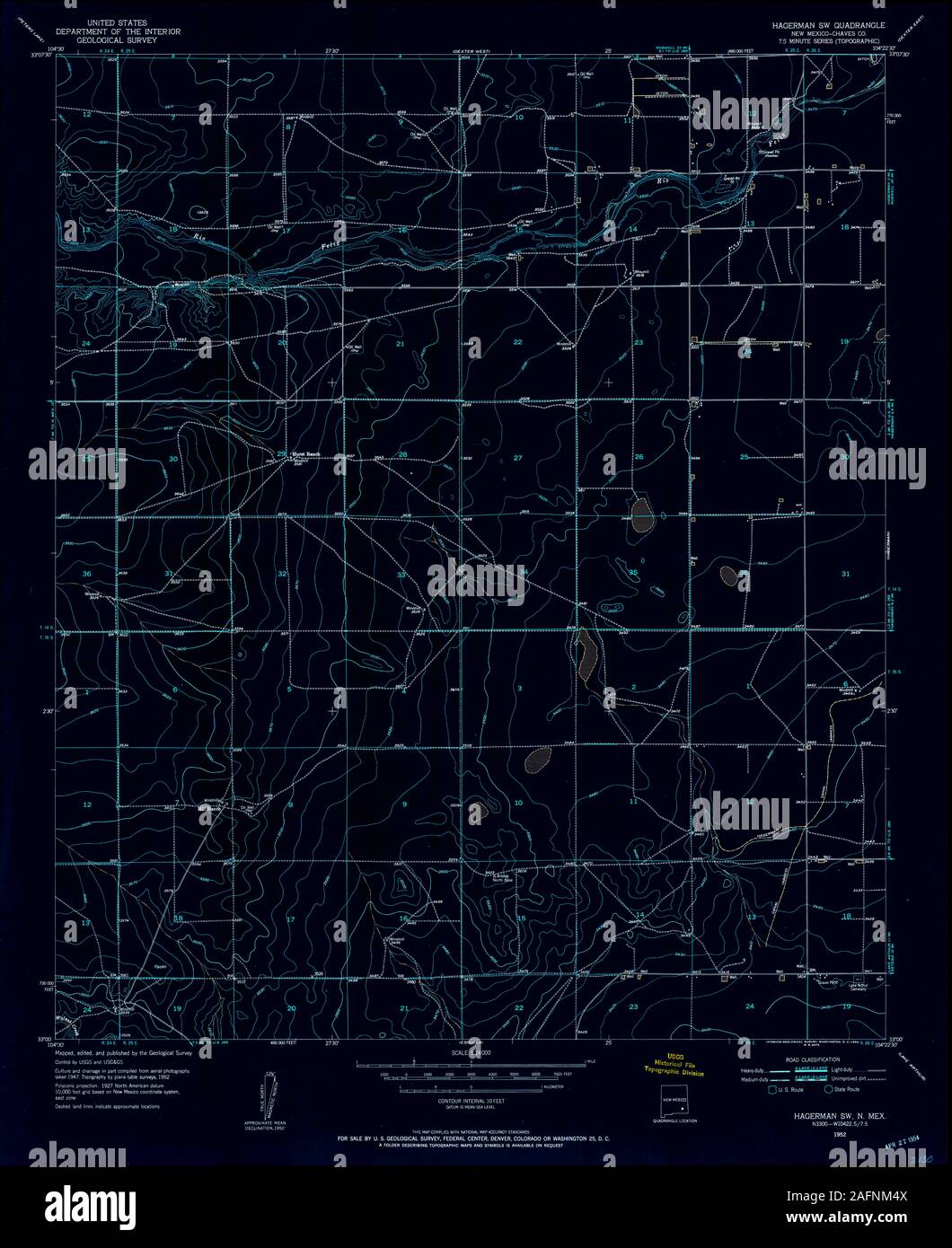 Map of hagerman new mexico hires stock photography and images Alamy