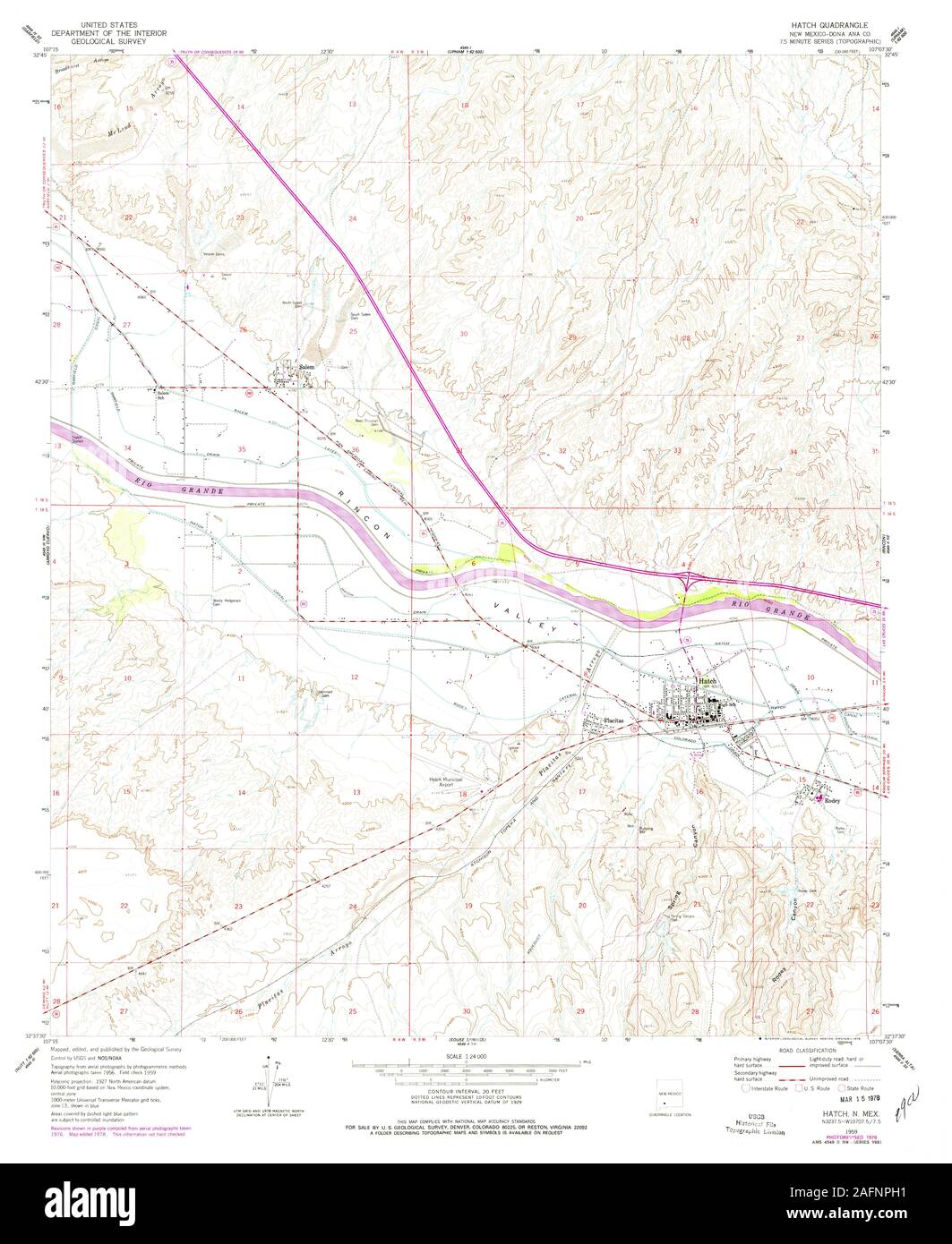 Map of hatch new mexico hires stock photography and images Alamy