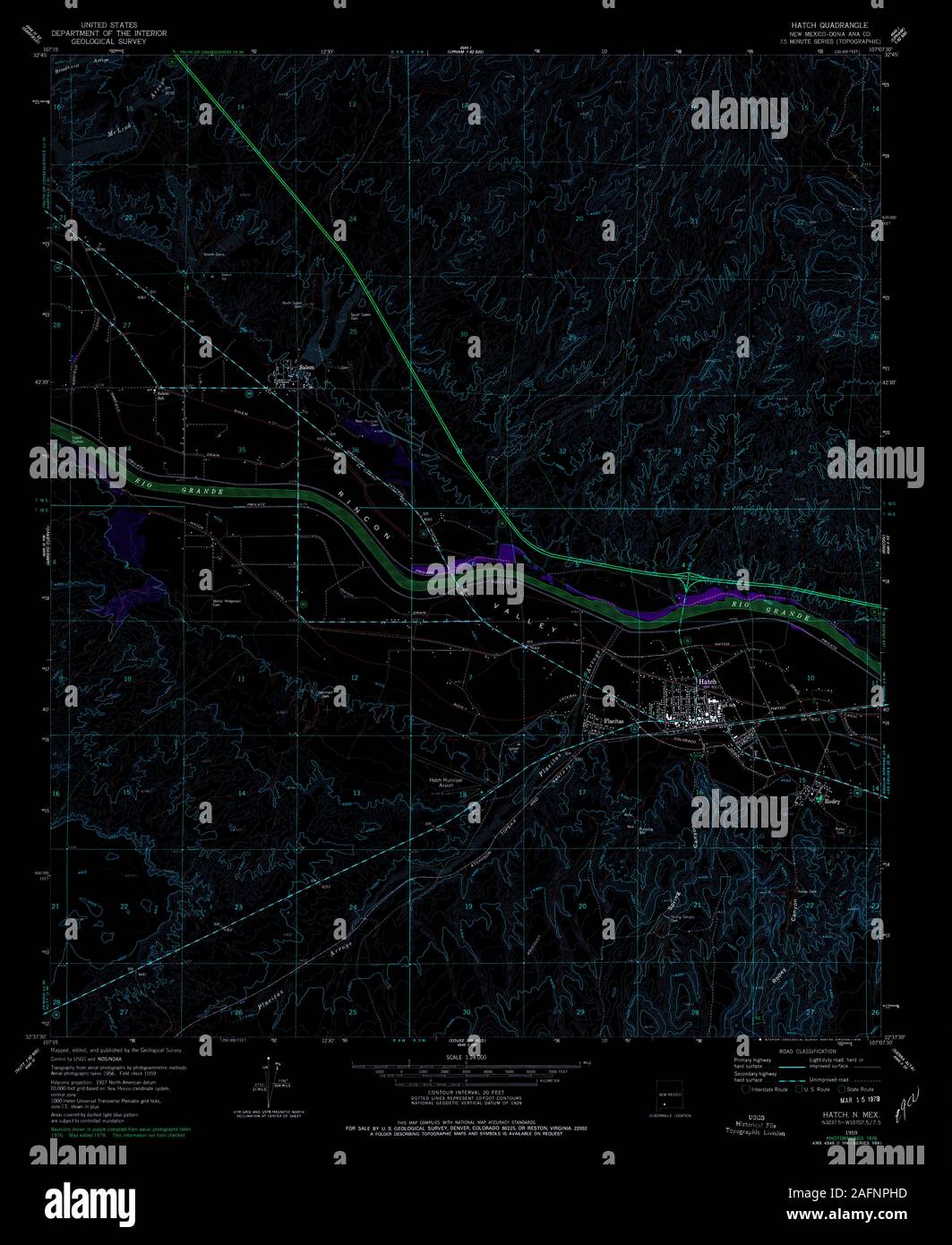 Map of hatch new mexico hires stock photography and images Alamy