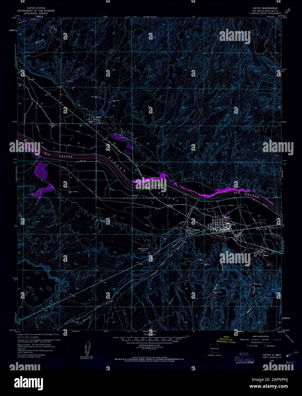 Map of hatch new mexico hires stock photography and images Alamy