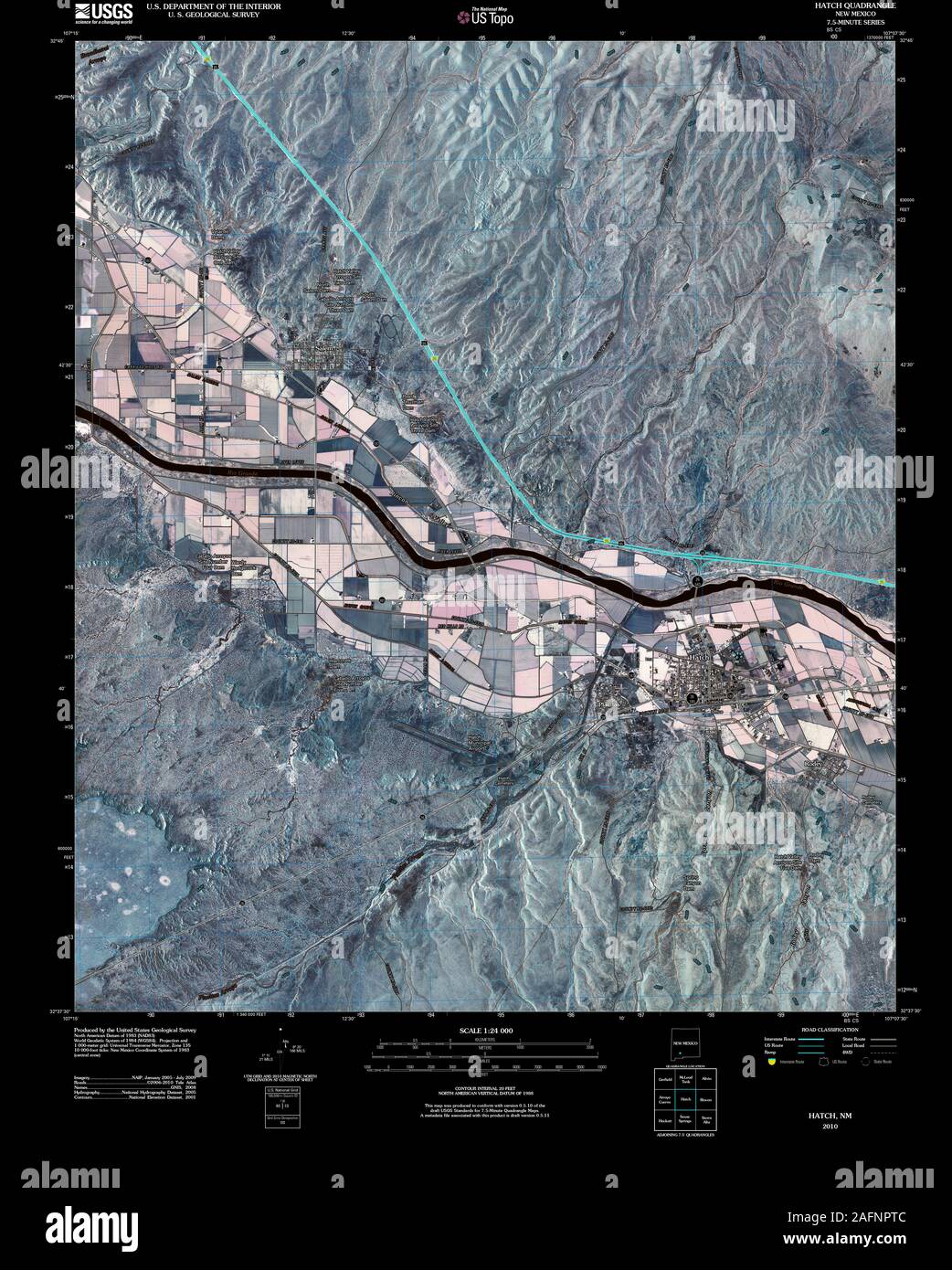 Map of hatch new mexico hires stock photography and images Alamy