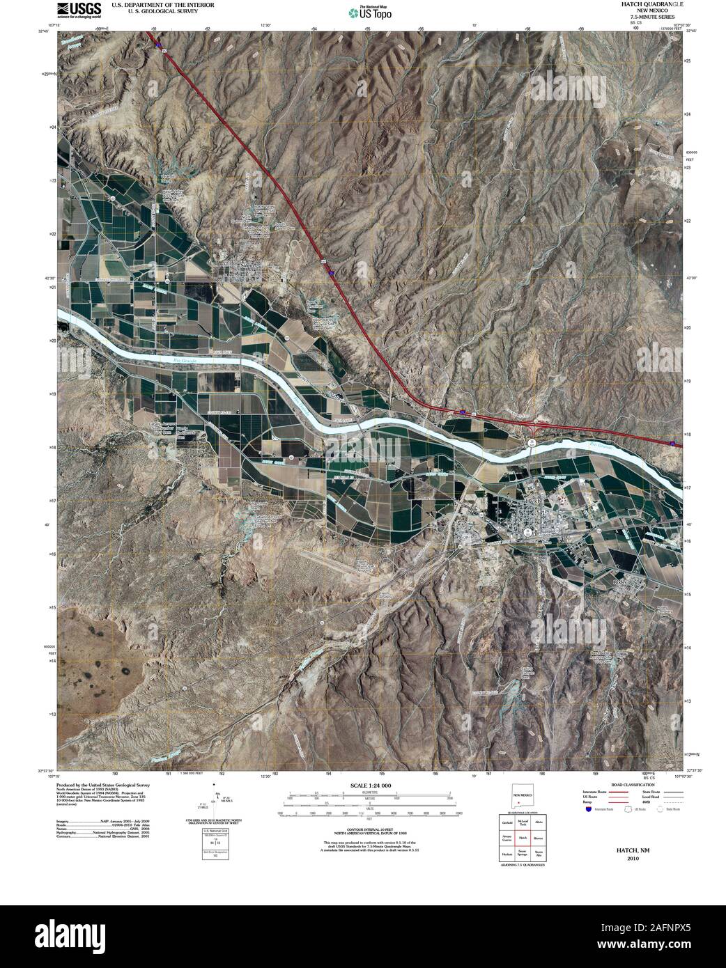 Map of hatch new mexico hires stock photography and images Alamy