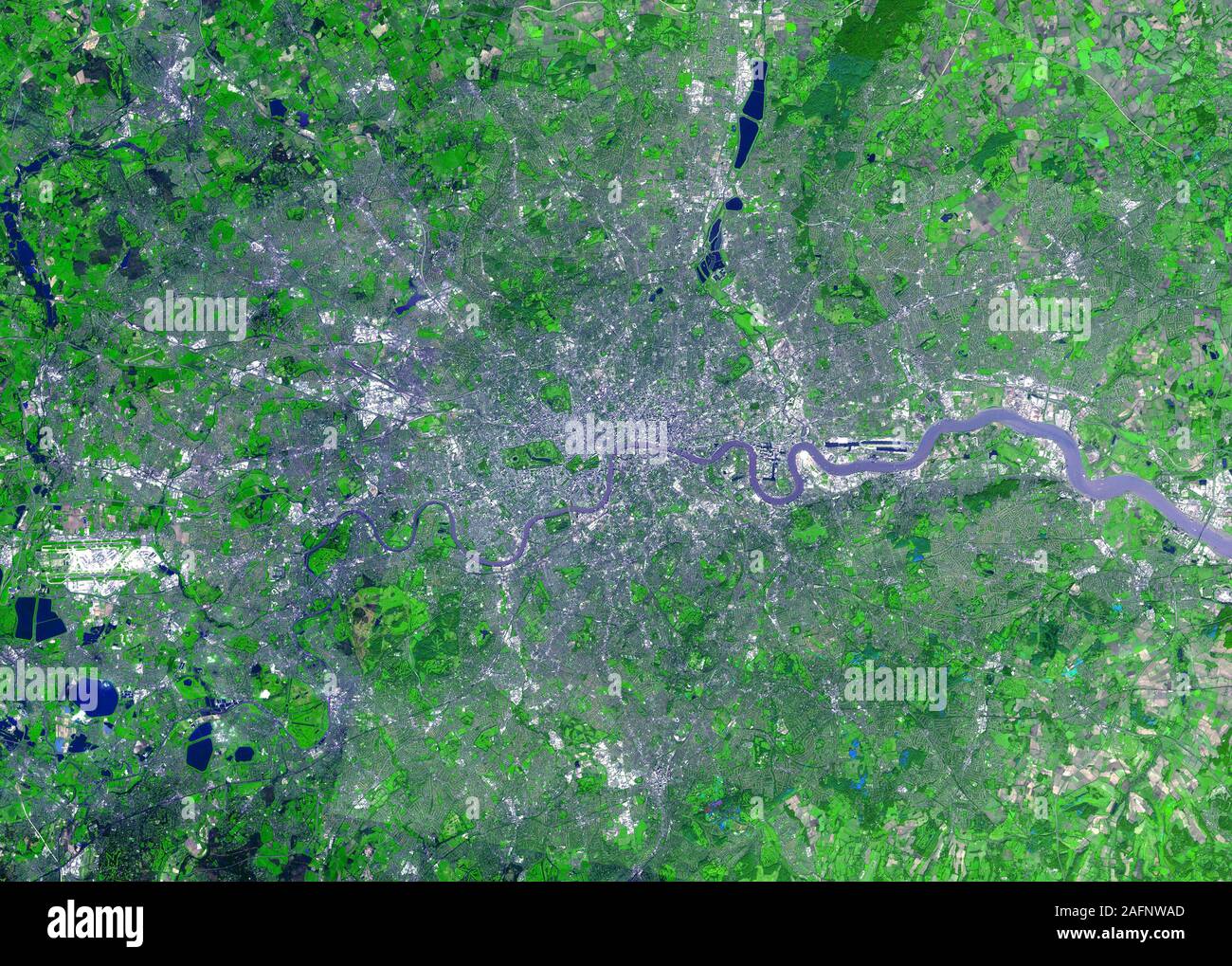 London and the River Thames, London, capital city of the United Kingdom, England Stock Photo