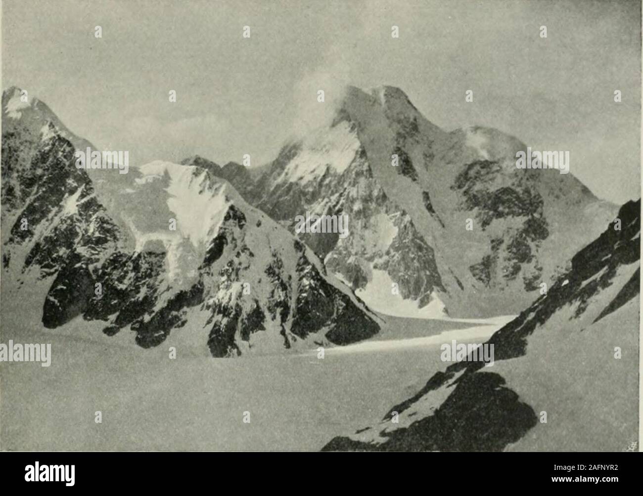 . Karakoram and western Himalaya 1909, an account of the expedition of H. R. H. Prince Luigi Amadeo of Savoy, duke of the Abruzzi. ays before Sella photographed it.^ I will now resume the narrative from June 14th, on which day theDuke had sent ahead Sella, Negrotto and myself to set up a light campat Windy Gap. Lorenzo Petigax, Emilio Brocherel and twelve coolies T. G. LoNGSTAFF, Uhicitr Exploration in the Eastern Karakoram. Geog. Jour. 35, 1910,p. 631. See also a note by Dr. Longstaff in Alp. Jour. May, 1911 (vol. 29), p. 488, where hegives reasons for identifying Teram Kangri with the peak p Stock Photo