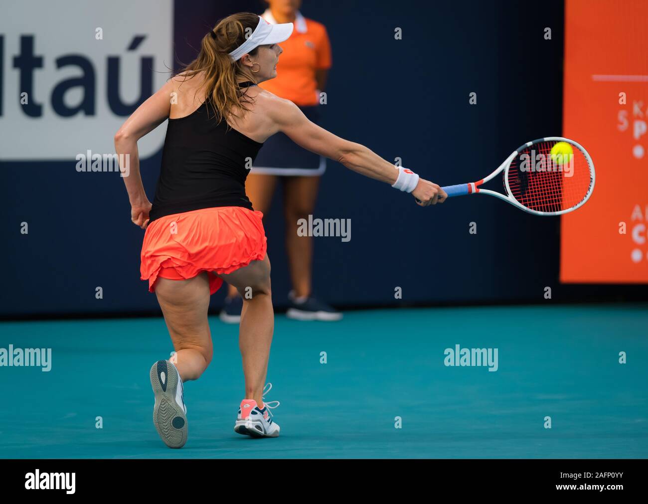 Alize of France in action during her thirdround match at the