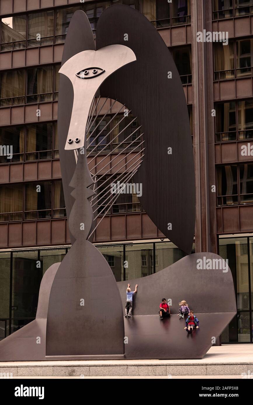 The Picasso untitled sculpture in Chicago Illinois Stock Photo Alamy