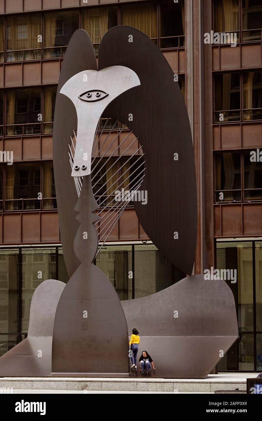 The Picasso untitled sculpture in Chicago Illinois Stock Photo Alamy