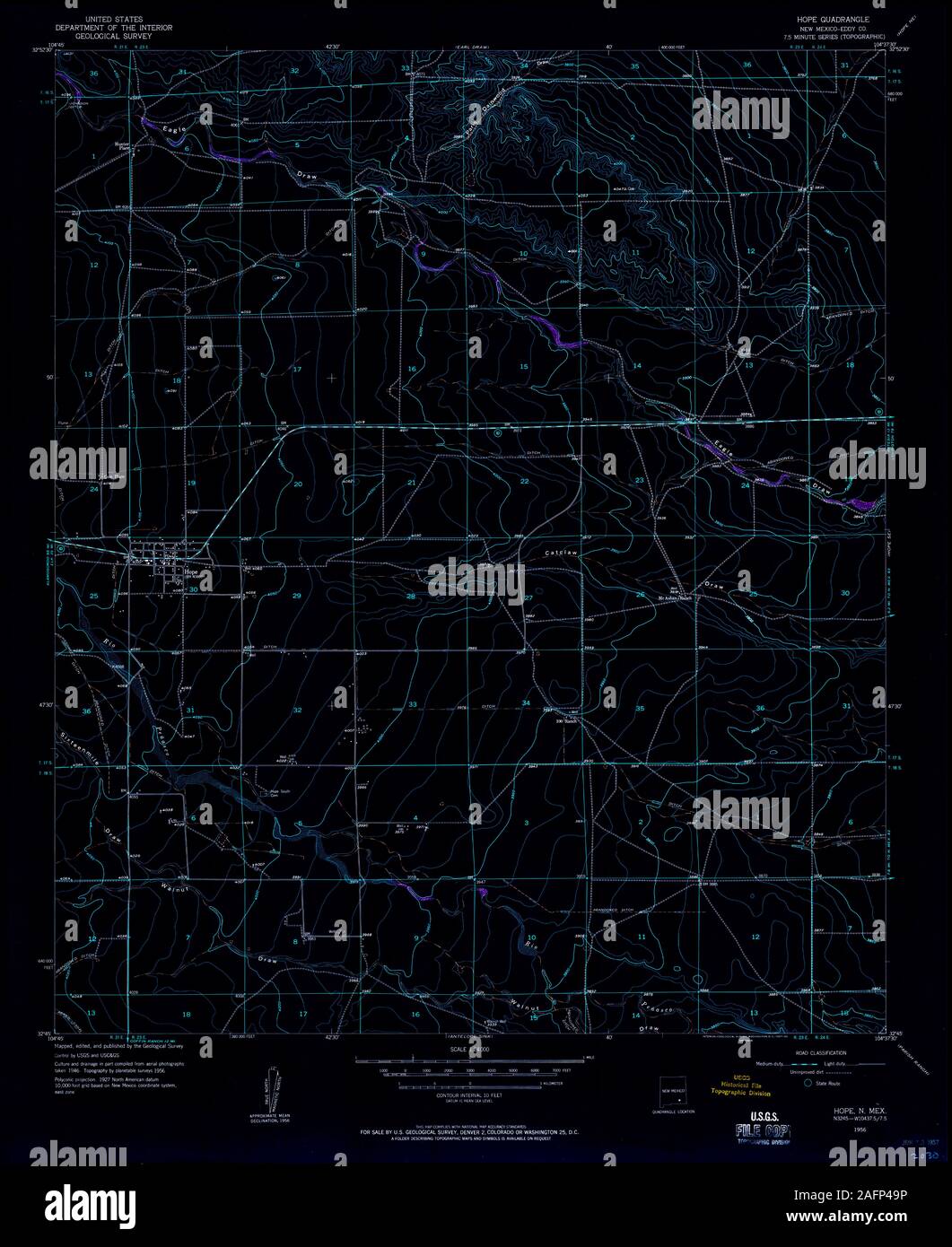 Map of hope new mexico hires stock photography and images Alamy