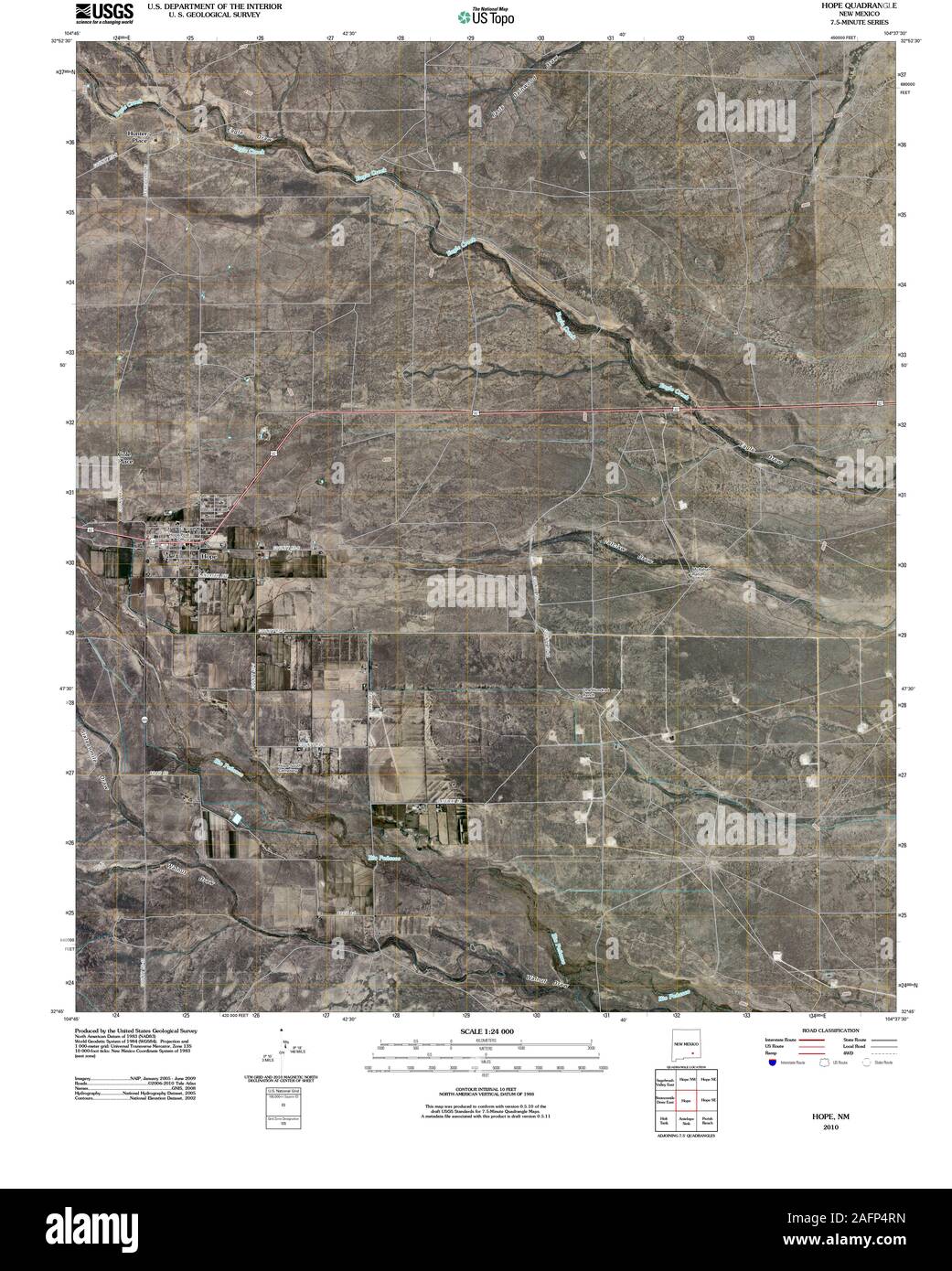 Map of hope new mexico hires stock photography and images Alamy