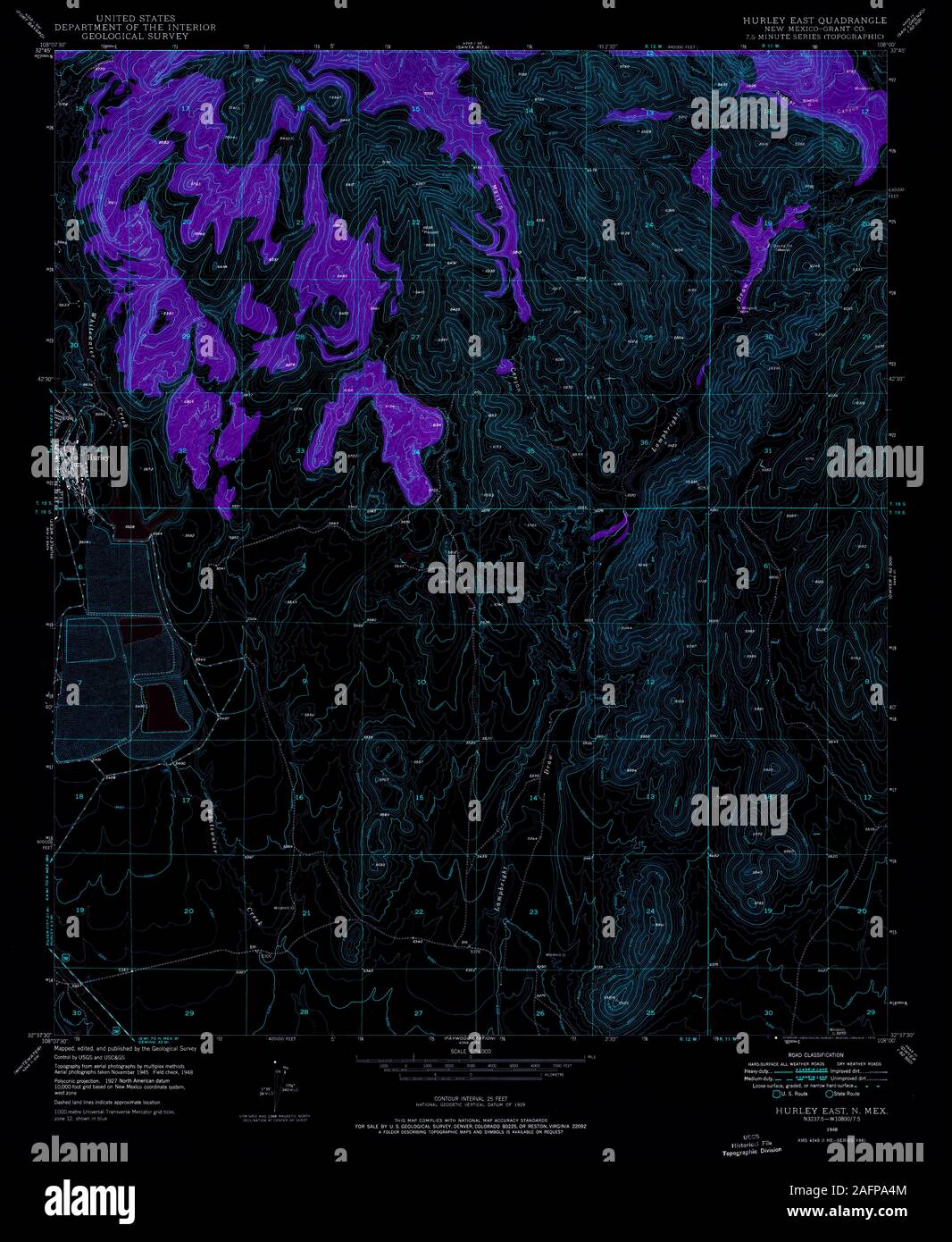 Map of hurley new mexico hires stock photography and images Alamy