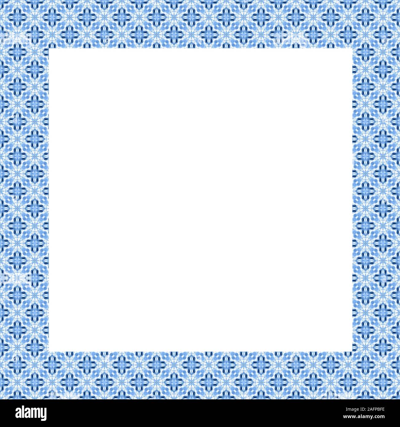 Decorative Classic Blue frame, trendy 2020 color colour of the year 19-4052, fresh on trend design element for spring Easter Christmas or any time Stock Photo