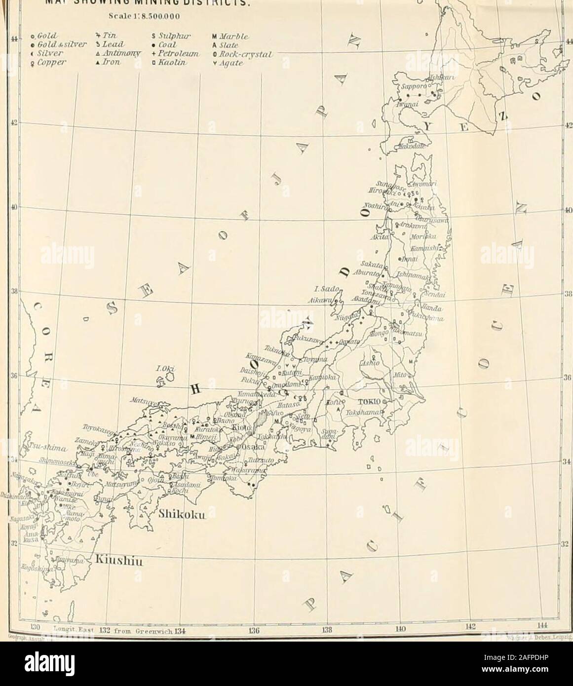 . The industries of Japan : together with an account of its agriculture, forestry, arts, and commerce. From travels and researches undertaken at the cost of the Prussian government. U02rapl. Anstali van 138 140 JAPAN: MAP SHOWING MINING DISTRICTS Srale]:8.500noo. I.—ENGLISH AND LATIN INDEX. Abies Alcockiana, 235. bicolor, 235. firma, 214, 235. Jesoensis, 236. Menziesii, 236. polita, 235. Tsuga, 214. Veitchii, 235.Abietinea?, 235-238.Acanthopax ricinifolia, 248.Acclimatisation, 274.Acer cratregifolium, 285. japonicum, 252. palmatum, 251. polymorphum, 45, 272.Acerinece, 251.Aconitum Fischeri, 1 Stock Photo