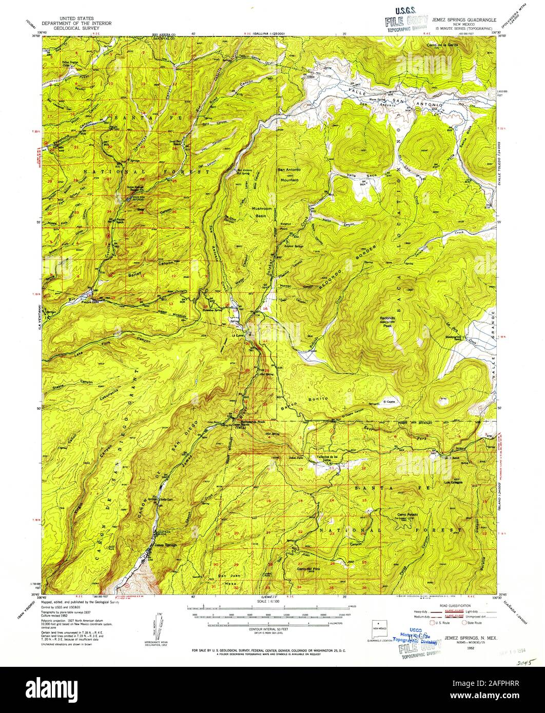 Jemez springs map Cut Out Stock Images & Pictures Alamy