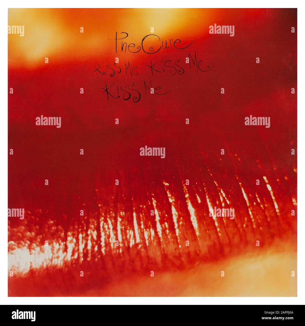 The cover of Kiss Me Kiss Me Kiss Me. 1987 album by The Cure on Fiction - Editorial use only Stock Photo