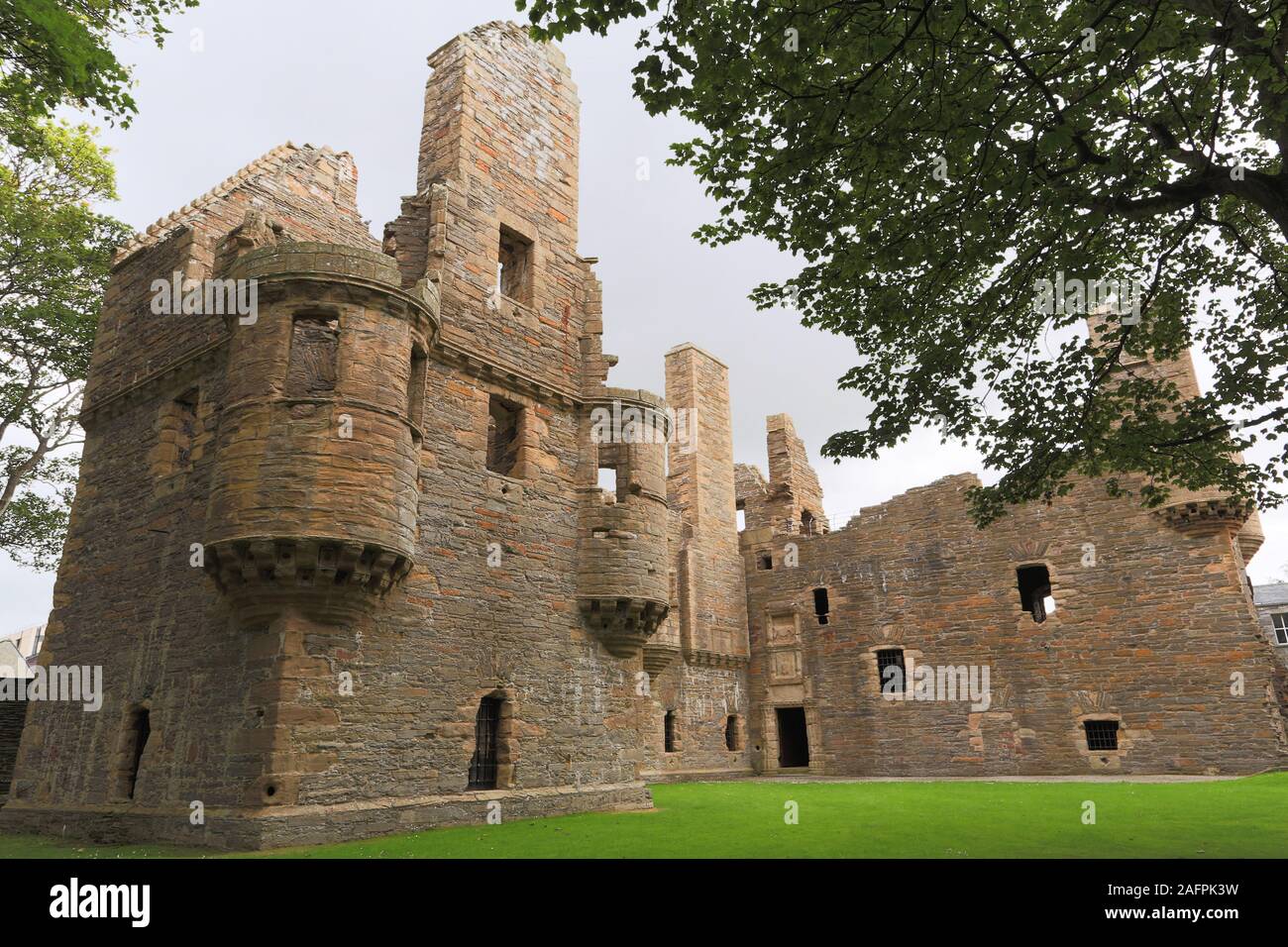 Bishop’s and Earl's Palaces, Kirkwall, Orkney Islands, United Kingdom. Stock Photo