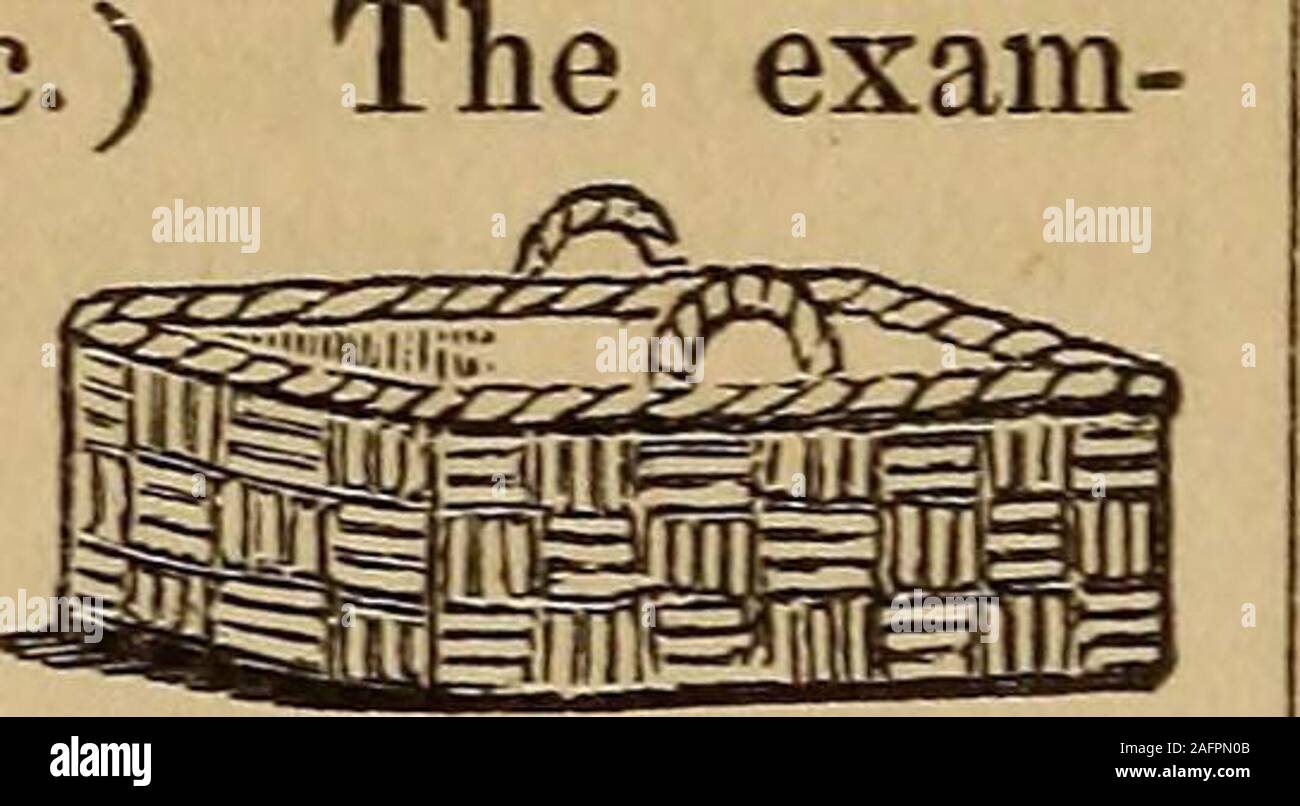 . The illustrated companion to the Latin dictionary and Greek lexicon; forming a glossary of all the words representing visible objects connected with the arts, manufactures, and every-day life of the Greeks and Romans, with representations of nearly two thousand objects from the antique. scirpea stercoraria, a dung-basket ordung-cart. Varro, L.L. v. 139. Ov.Fast. vi. 680. Cato, R. R. x. 3. xi. 4. SCIRPICULA or SIRPICULA.A small portable basket of plattedrush (scirpus), employed for a varietyof purposes, as for holding flowers(Prop. iv. 2. 40.) ; vegetables (LuciLap. Non.) ; as a fishing baske Stock Photo