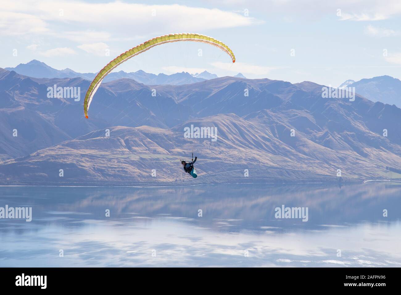 Paragliding, New Zealand Stock Photo