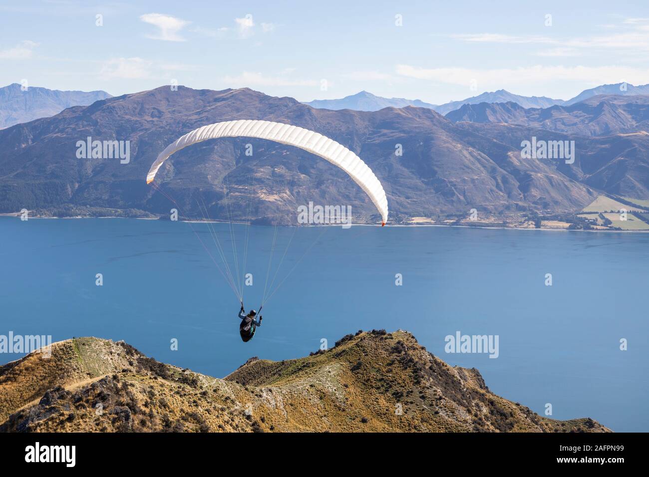 Paragliding, New Zealand Stock Photo