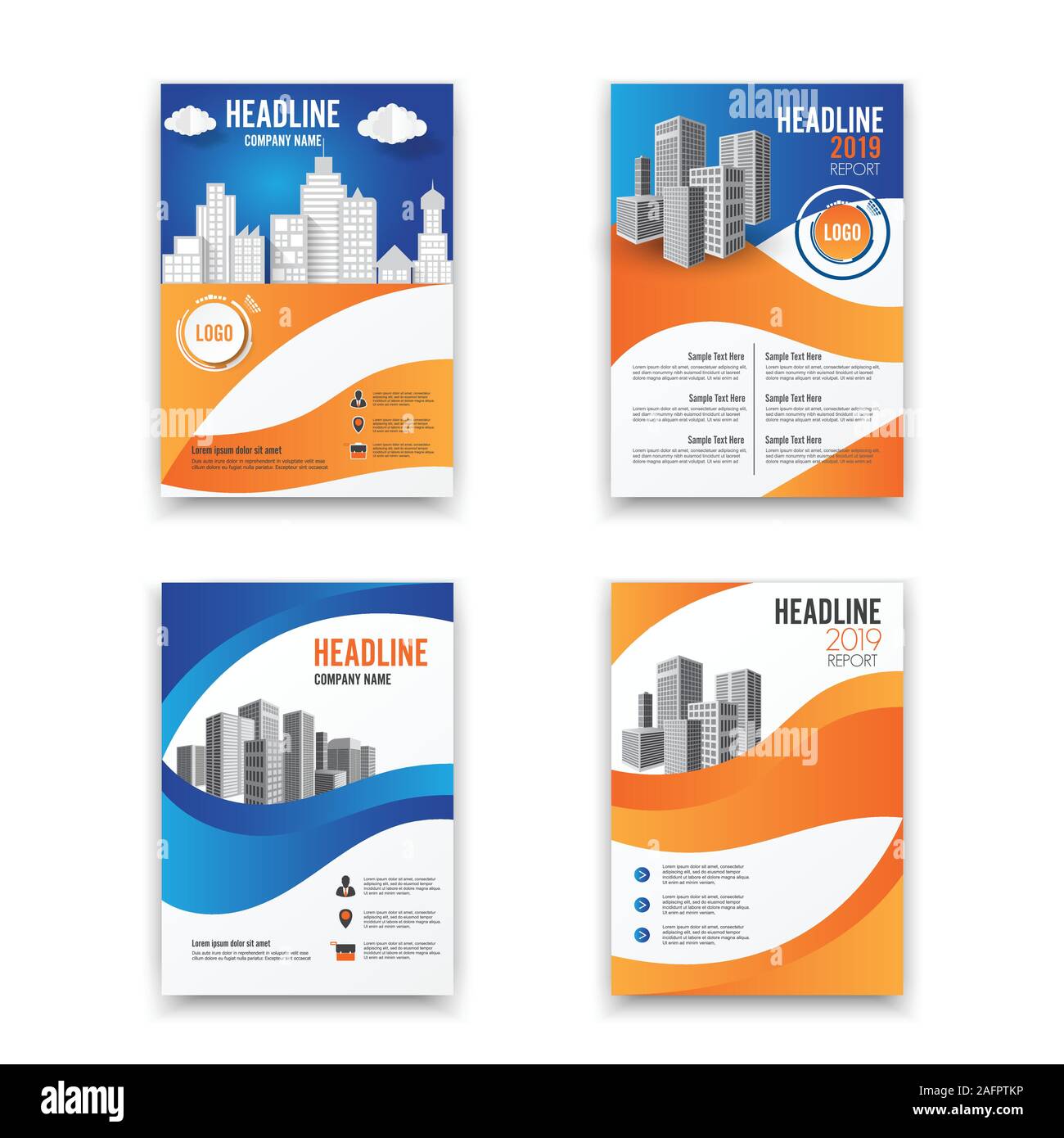 Set design cover poster a4 catalog book brochure flyer layout annual report business template 2019. Can be used for magazine cover, business mockup. Stock Vector