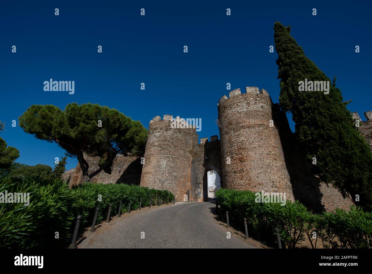 Castle of Vila Viçosa, Evora district, Alentejo region, Portugal, Europe Stock Photo