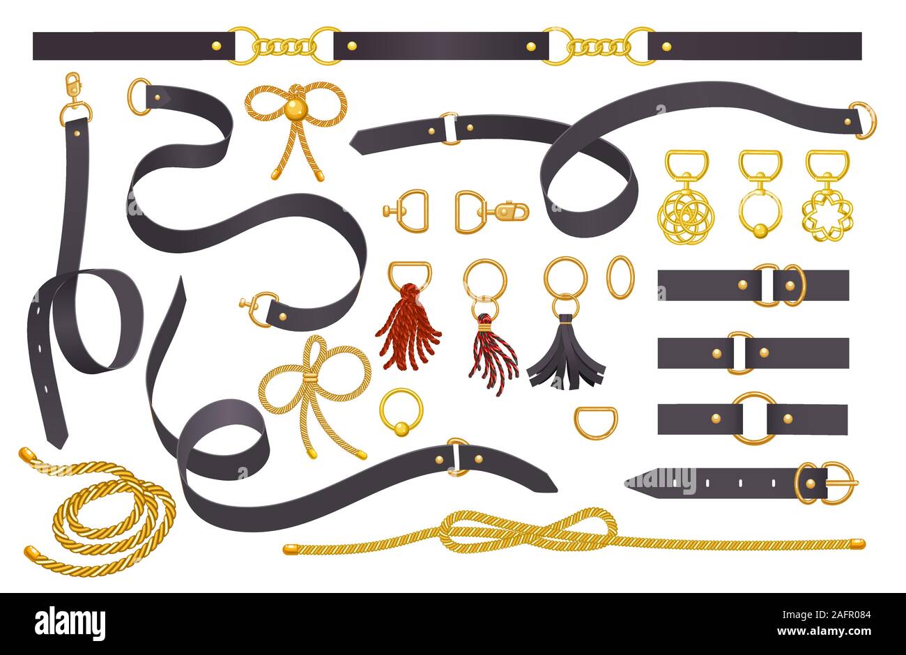 Jewelry elements for fabric design Stock Vector