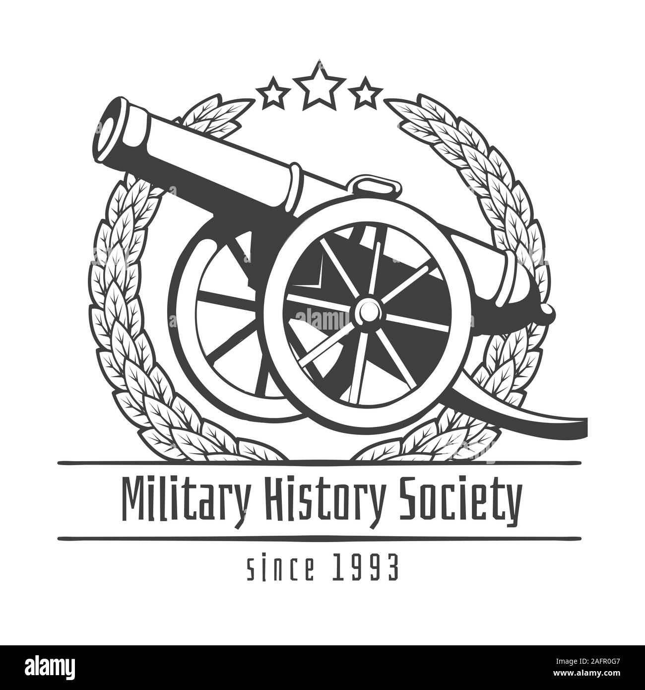 Military history society emblem Stock Vector