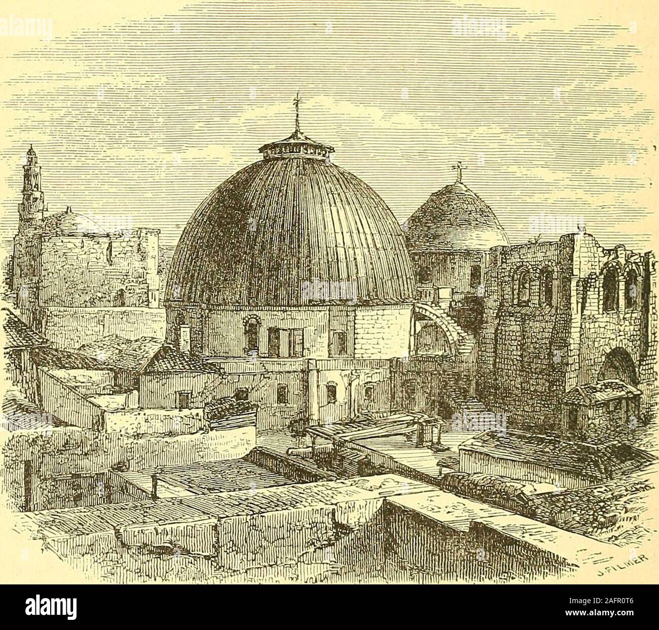 . William H. Seward's travels around the world. cheap relics and amuletsamong the mass, many of whom seemed very poor, and no smallportion mendicants. How unreasoning is religious intolerance!The Christian nations of Europe have succeeded in exacting andobtaining from the Turkish Government at Constantinople the full 586 EGYPT AND PALESTINE. exercise of religious worship of every form in the Church of theHoly Sepulchre. All nations are invited to it, save only the Jews,whom Turks and Christians unite in excluding from even its vesti-bule. Mr. Seward could not believe this until he found that o Stock Photo