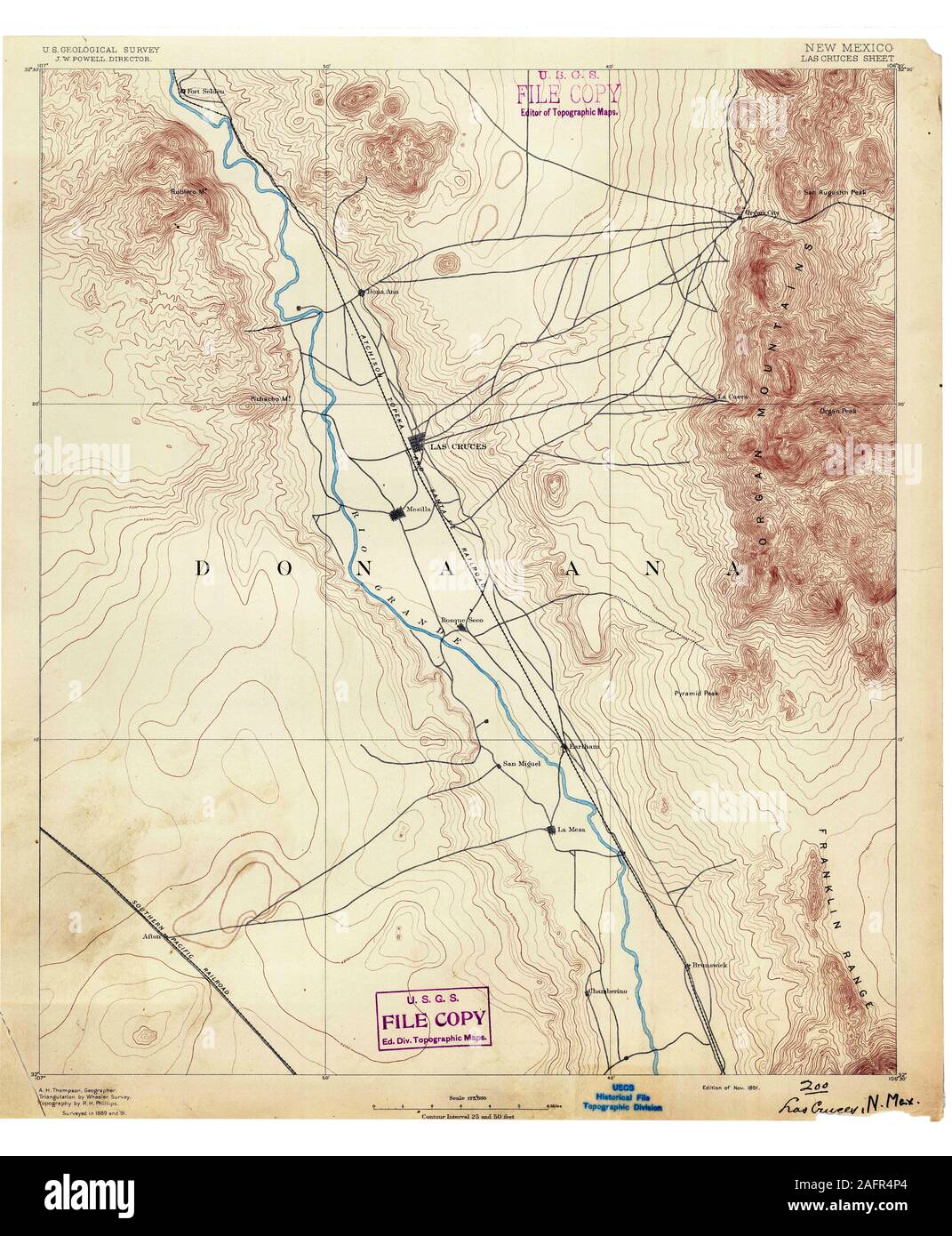 Las cruces new mexico map hi res stock photography and images alamy