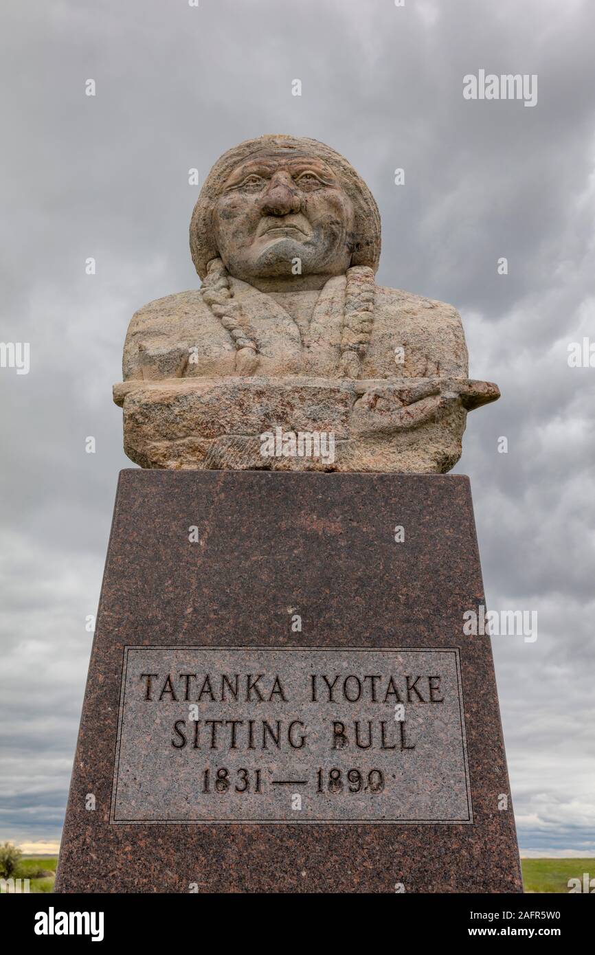 MAY 19, 2019, FORT YATES, North Dakota, USA Burial Site of Sitting