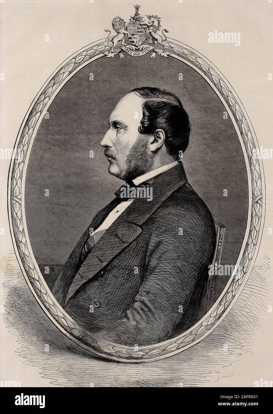 His late Royal Highness, the Prince Consort, Albert, shortly before his death, 1861 Stock Photo